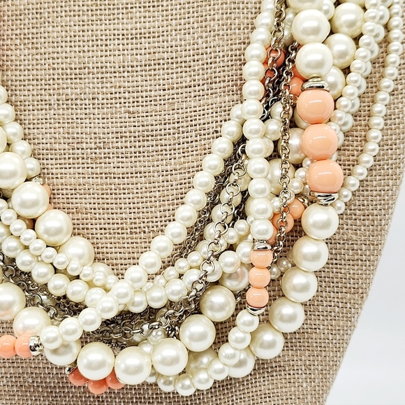 Banana Republic 7 Strand Twisted Pearl Necklace - Picture 7 of 8